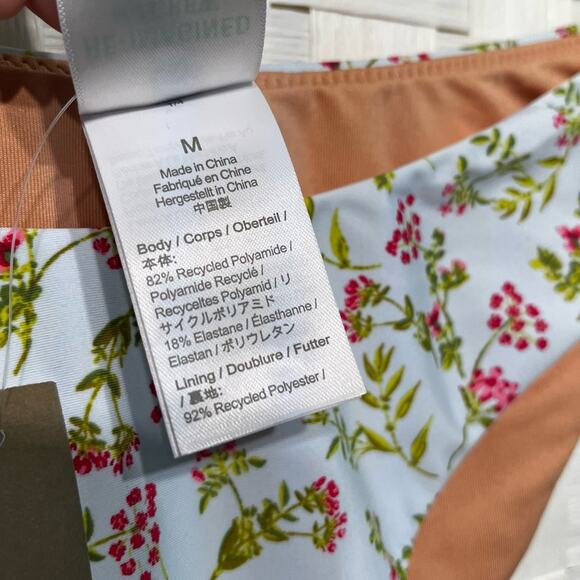 J. Crew Womens Curved Waist Cheeky Bikini Bottoms In Cloud Meadow Floral Size M - Picture 6 of 15